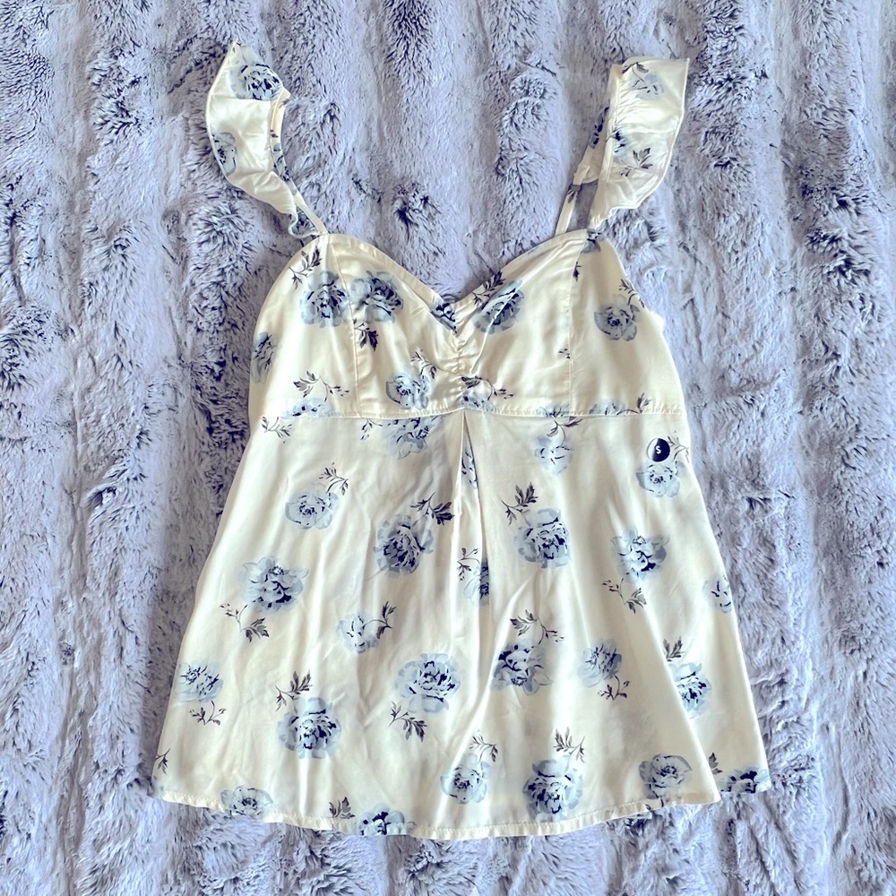 NWT Abercrombie & Fitch Babydoll Floral Top Size S